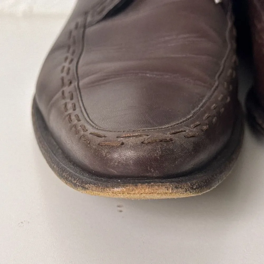 Dolce & Gabbana Brown Leather Apron Toe Derby Dress‎ Shoes Mens 9.5 Italy